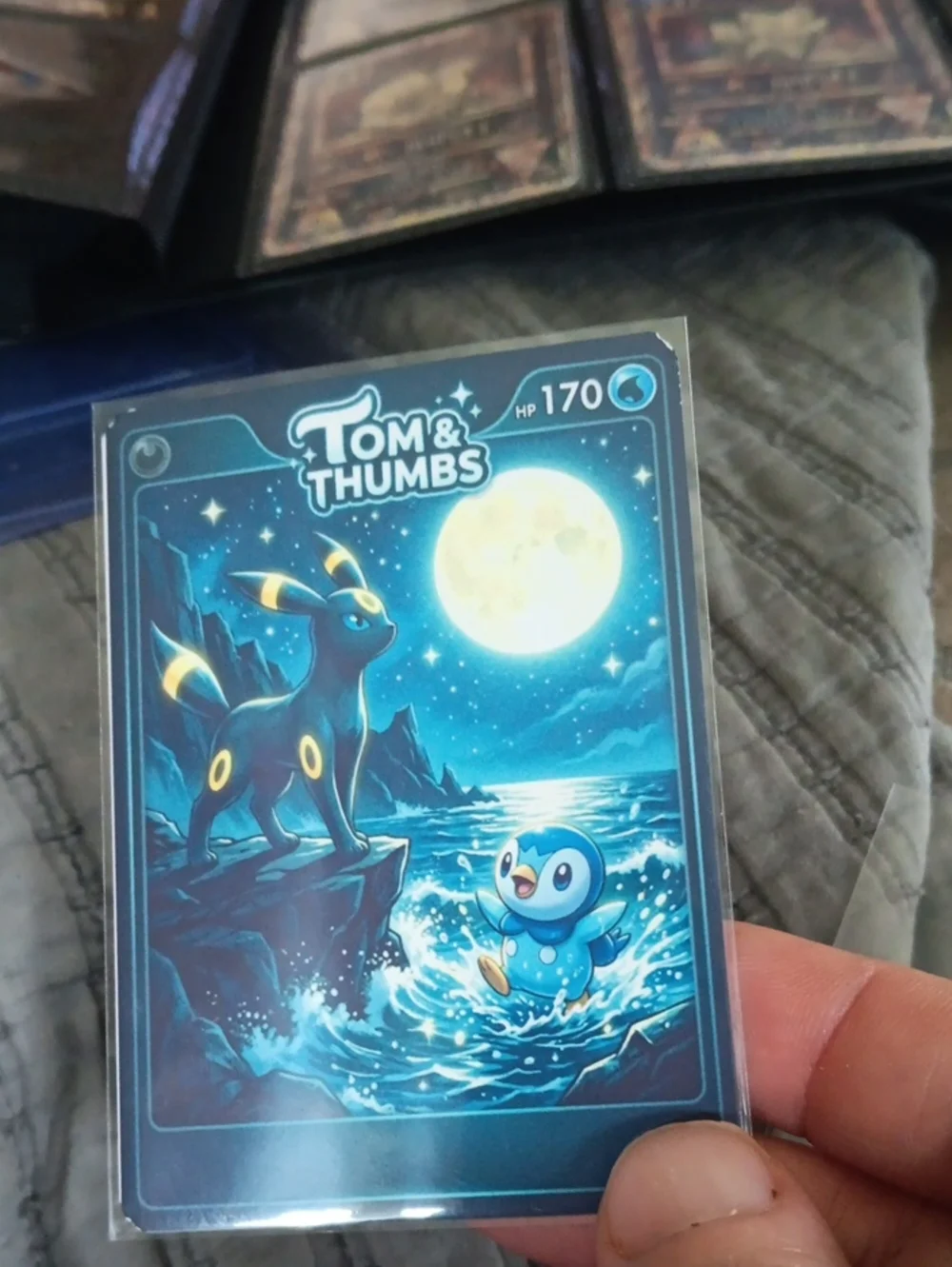 Holographic Green Leafeon Pokemon Card
